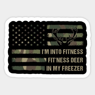 Hunting I'm Into Fitness Fit'ness Deer In My Freezer, Hunter Sticker